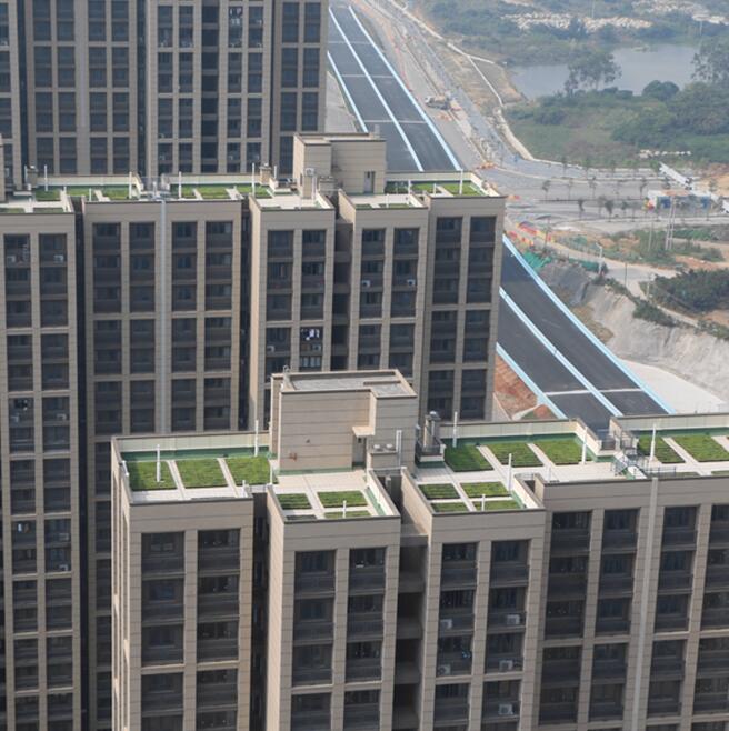 Il sistema modulare del tetto verde può rinnovare il vecchio tetto verde dell'edificio