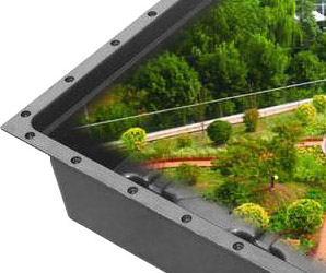 녹색 지붕 쟁반에 배수 시스템이 구성되어 있는지 확인하는 방법은 무엇입니까?