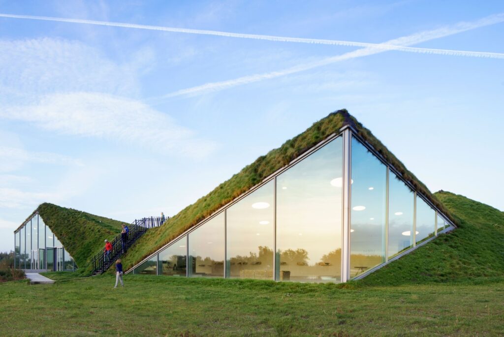 전 세계의 멋진 녹색 지붕