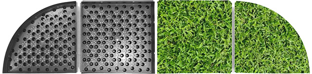 Semi-circulaire Modulaire Sedum Plateaux Jardinière Conteneur Toit Vert